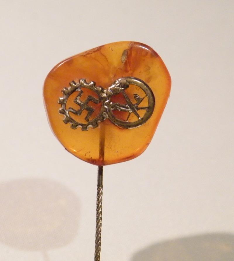 1930’s German DAF Amber Pin.