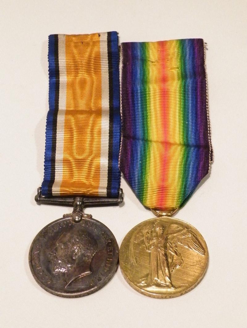WW1 Medal Pair Etc to Dobney 23rd Londons.
