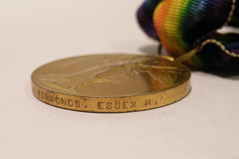 WW1 Victory Medal Simmonds Essex Reg - Killed Gallipoli.