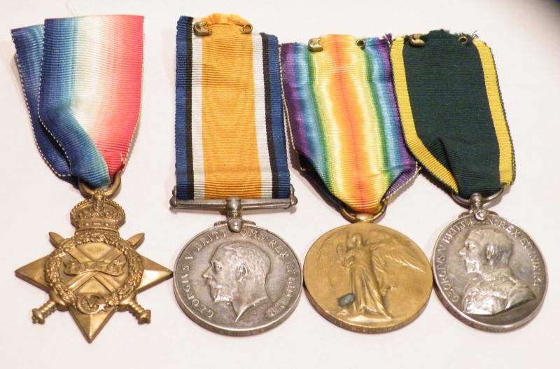 WW1 Territorial Force Medal Group to Rowney RE Sig Coy.