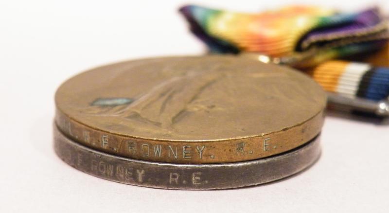 WW1 Territorial Force Medal Group to Rowney RE Sig Coy.