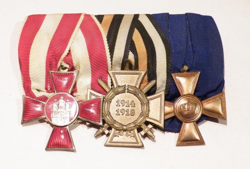 WW1 German Hanseatic Cross Group of 3