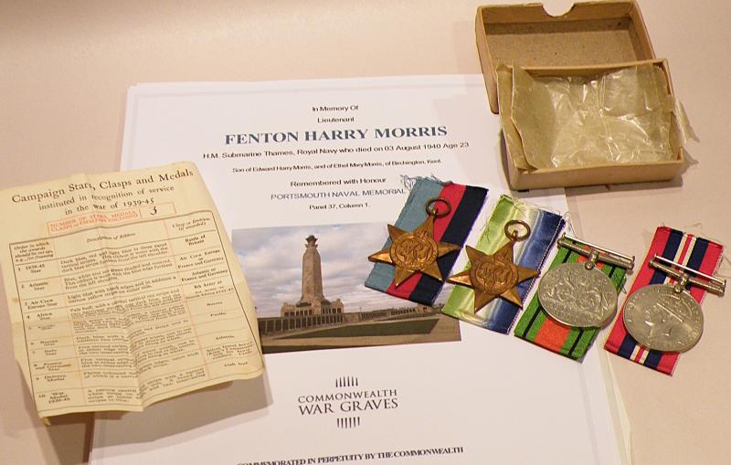 WW2 Medal Group 4 to Lieut Morris KIA HM Submarine Thames 1940.