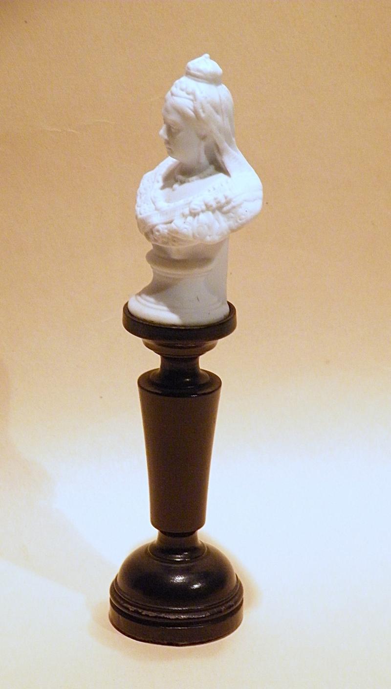 Antique Parian Bust of Queen Victoria Dated 1897