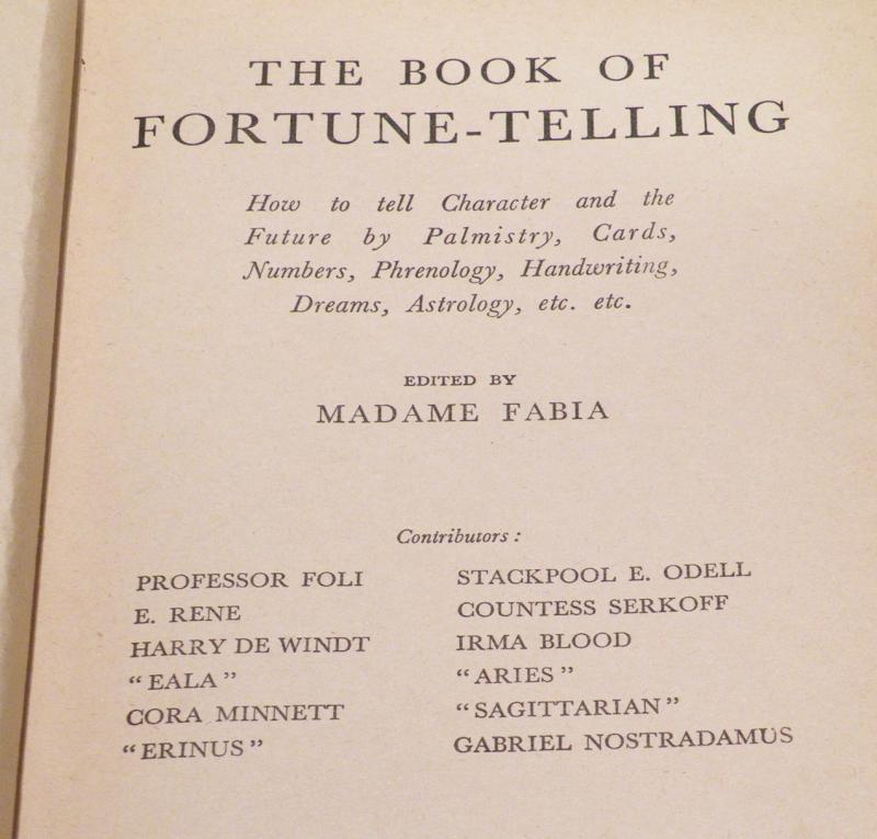 Scarce First Edition 1935 The Book of Fortune Telling by Madame Fabia