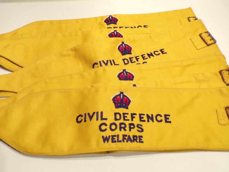 10 x Civil Defence Armbands – Welfare.