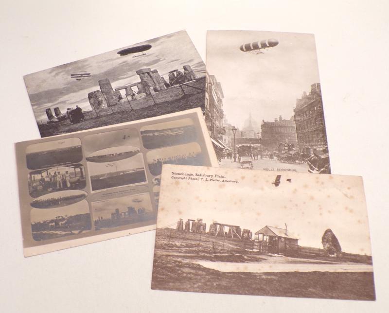 Group of Four Pre WW1 Flight Based Postcards – Nulli Secundus