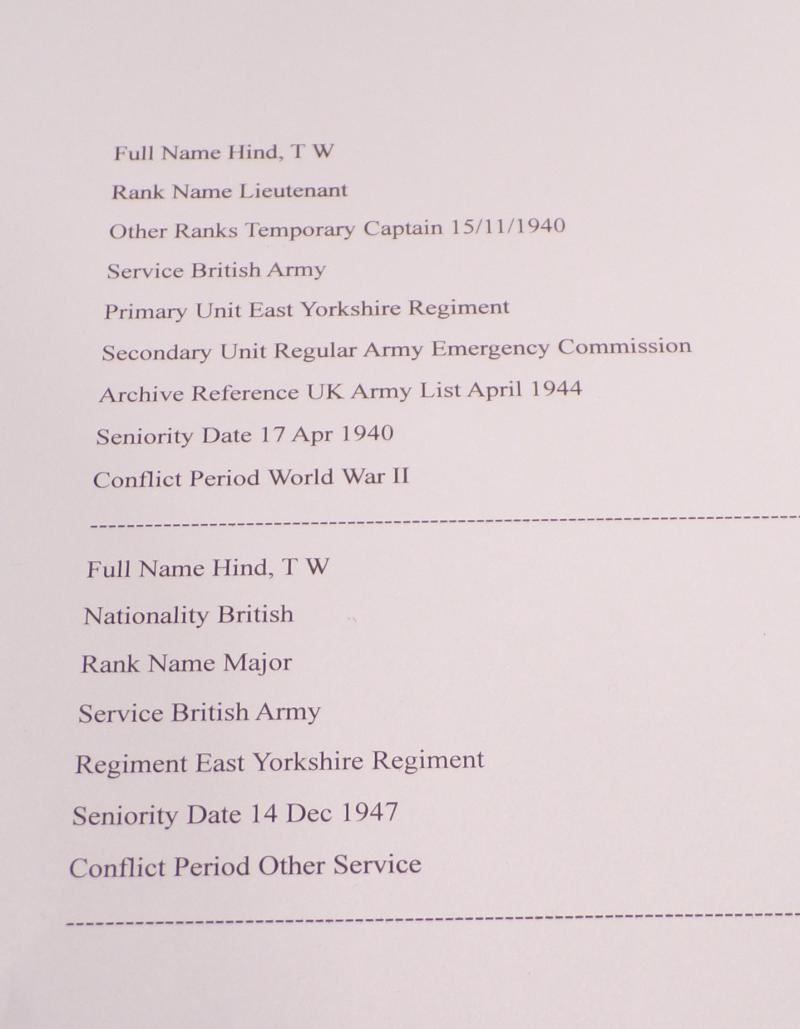 Officers Silver ID Bracelet – Major E Yorks Reg.