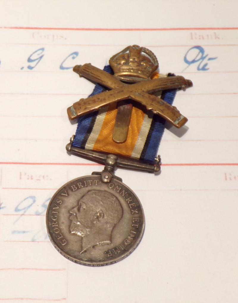 WW1 British War Medal to Bridges MGC