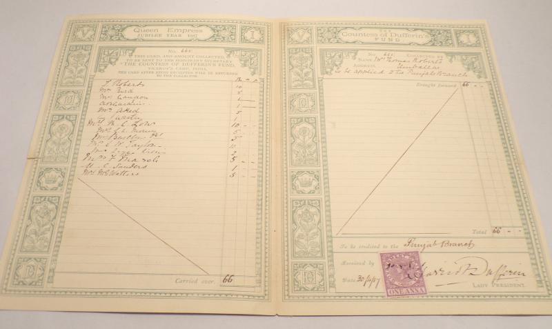 Possibly Unique 1887 Countess of Dufferin Fund Raiser