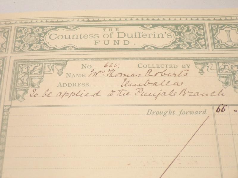 Possibly Unique 1887 Countess of Dufferin Fund Raiser