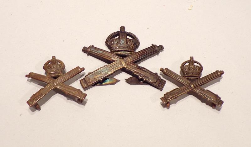 WW1 MGC Officers Badge Set.