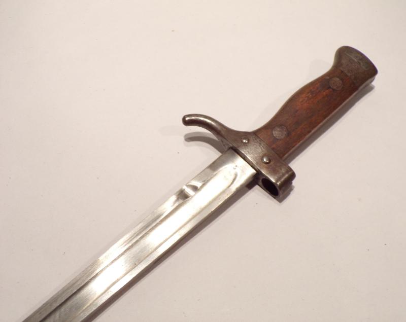 WW1 Era French M1892 Mk2 Mannlicher Berthier Bayonet & Frog.