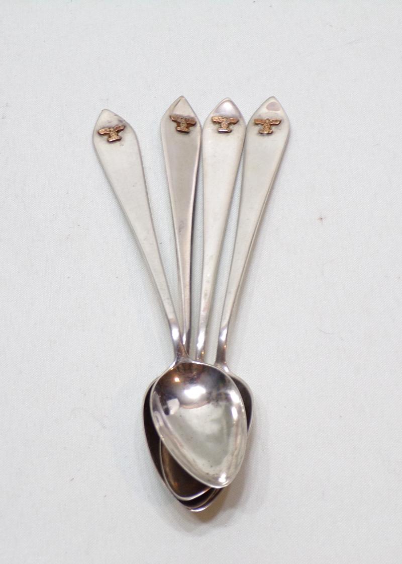 4 800g German Silver Teaspoons.