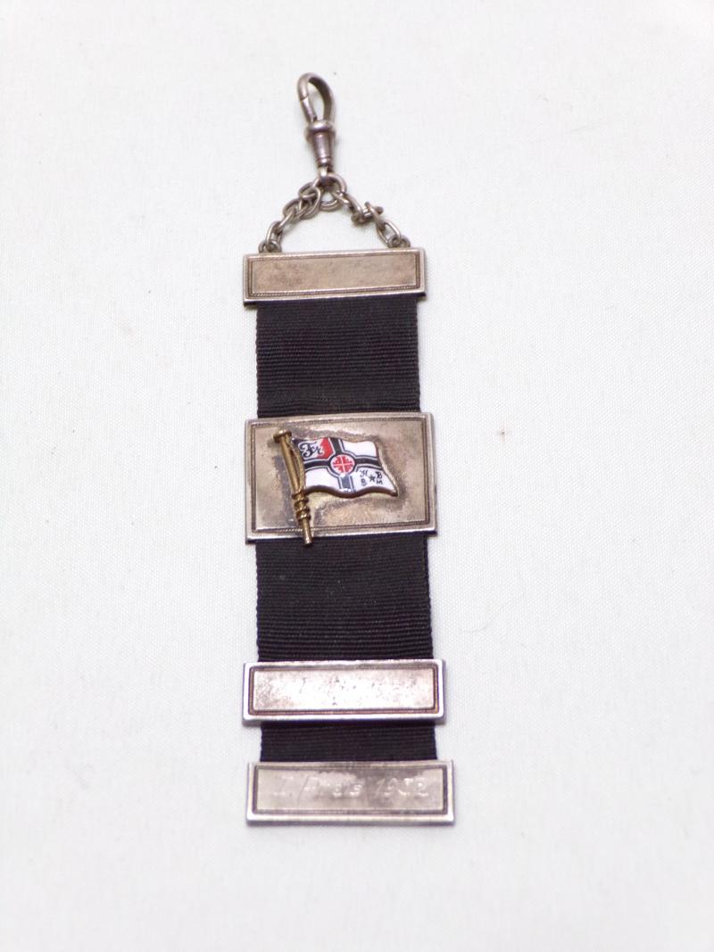 1930’s German Kriegsmarine Rowing Prize Fob / Ribbon.