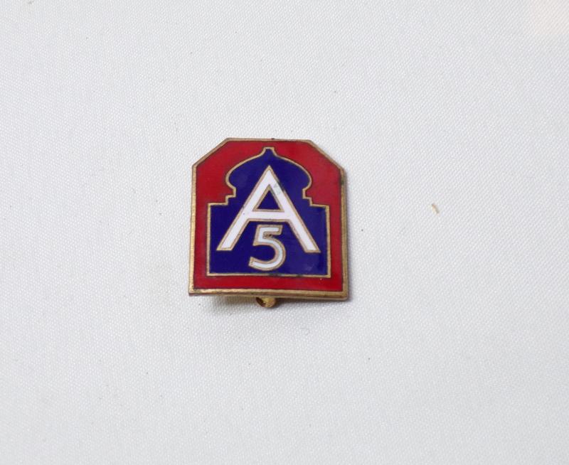 Vintage Maker Marked USA 5th Army Pin Badge