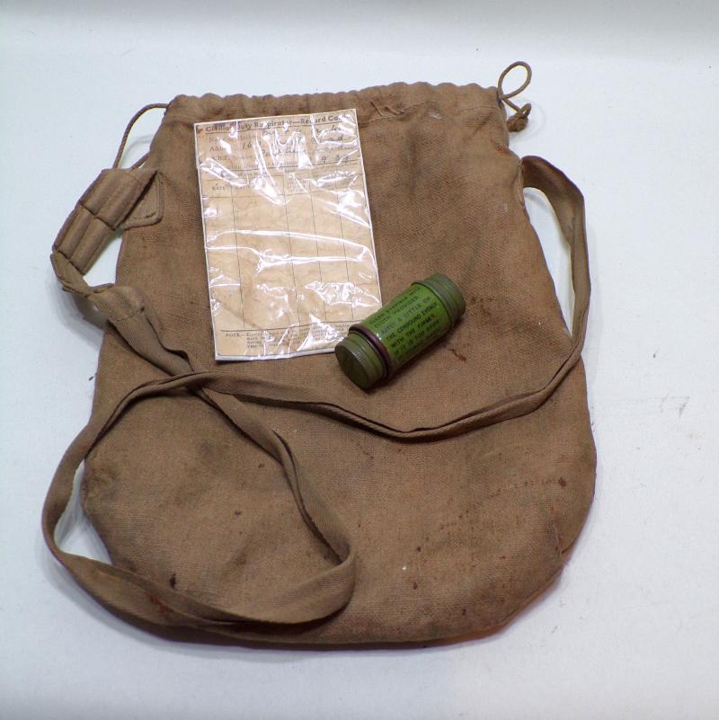 WW2 Civil Defence Issue Gas Mask & Bag etc