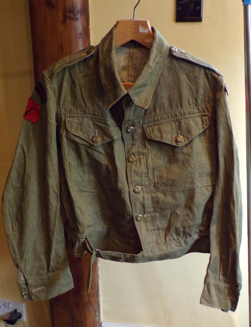WW2 RA Home Service Denim Battle Dress Blouse.