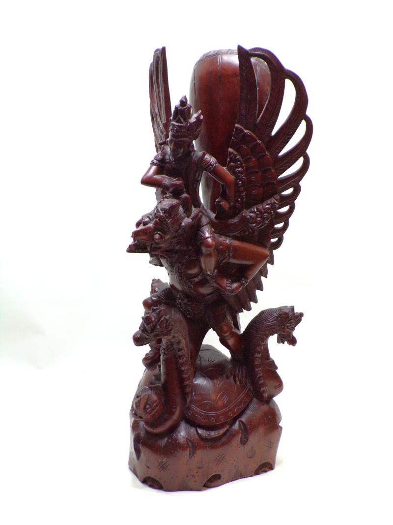 Hindu Carving of Vishnu and Garuda.