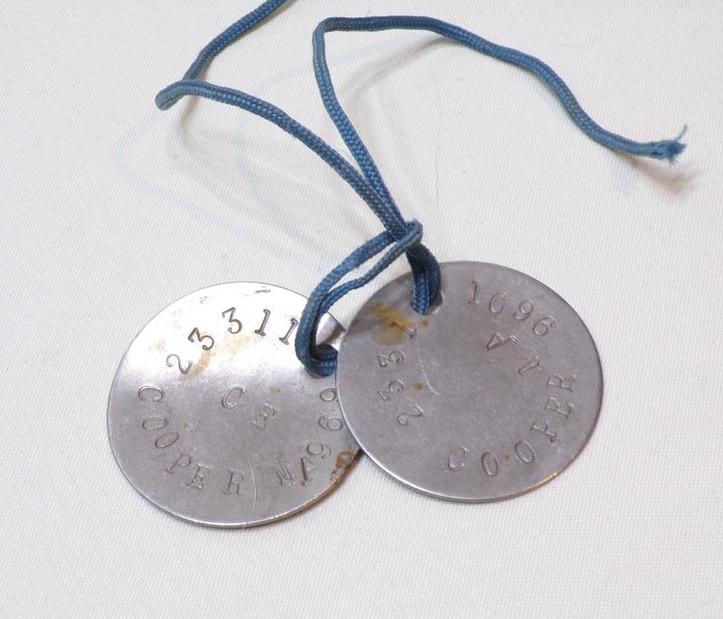 Post WW2 National Service Dog Tags to Cooper