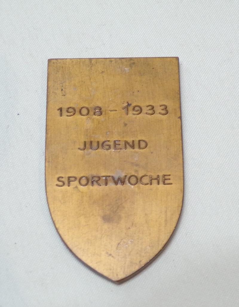 1933 Bronze Youth Sports Shield.