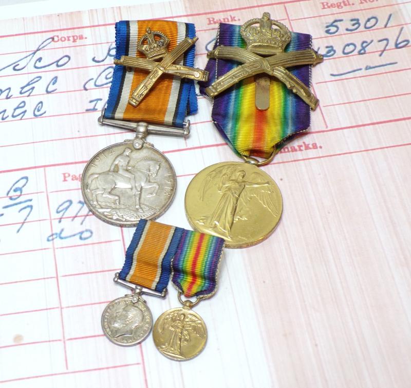 Scarce WW1 Medal Pair to Findley Scottish Horse Yeomanry.