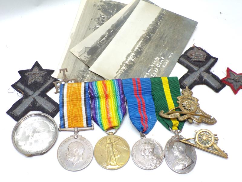 Territorial Force Medal Group 4 to Smith RFA & Queens.