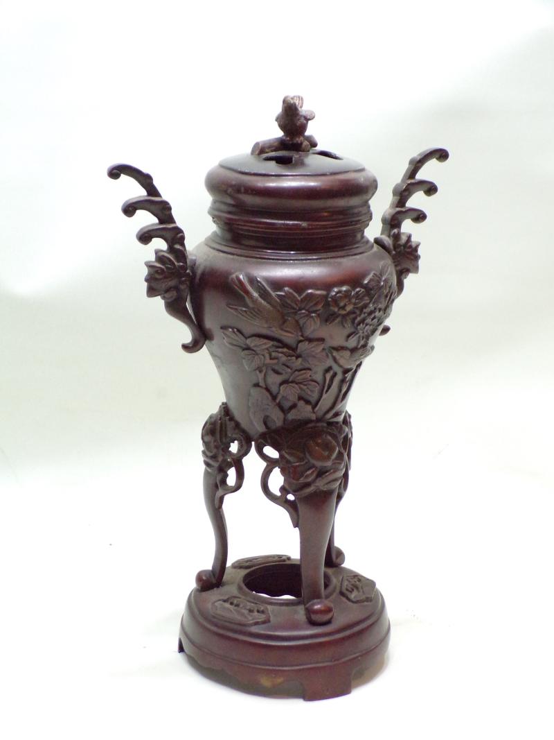 Antique Japanese Bronze Incense Burner.