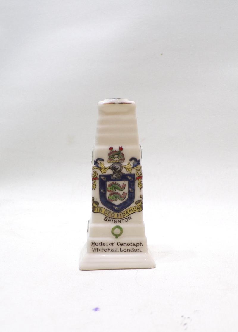 Vintage Arcadian China Crested War Cenotaph – Brighton Arms