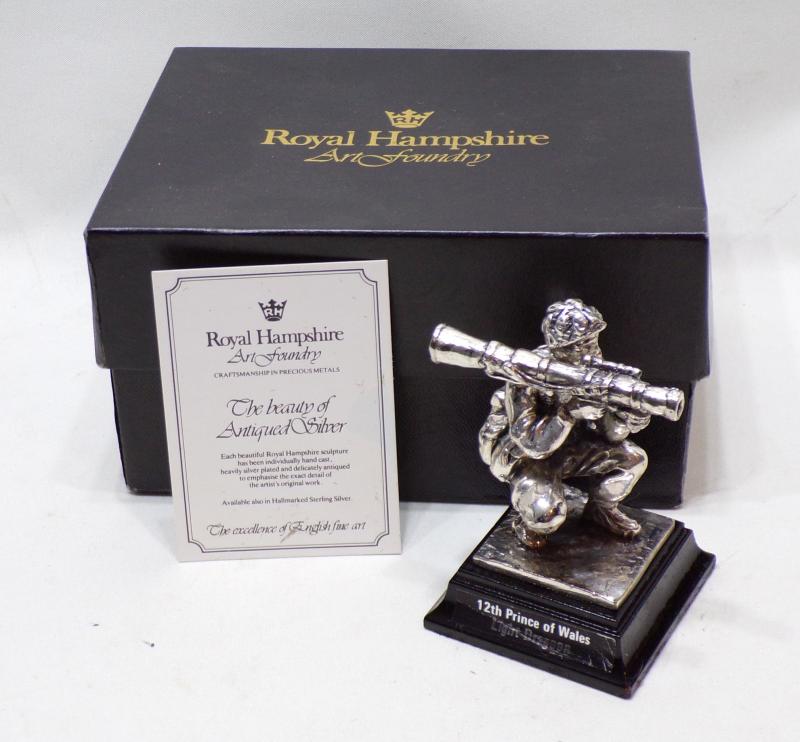 Boxed Vintage Plated 12th Prince of Wales Light Dragoon Figure