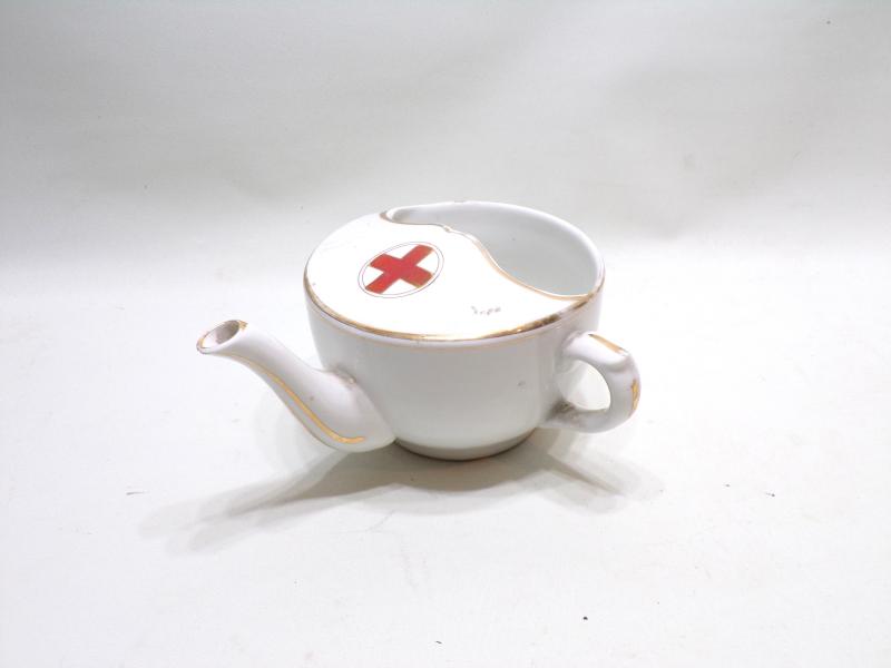 WW1 Era MAW Pottery Red Cross Invalid Feeder