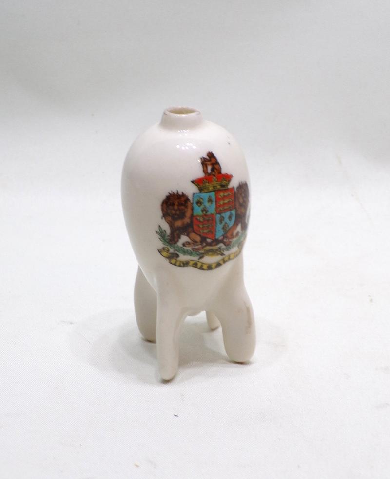 Vintage Crested China British Aerial Bomb -Arms of Walsall