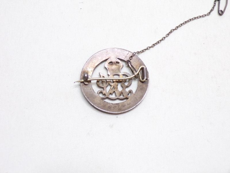 Silver War Badge to Gnr File RFA.