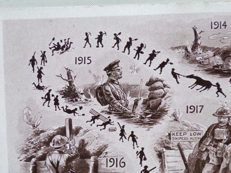 Interesting WW1 Satirical Christmas Card 1914-19-?