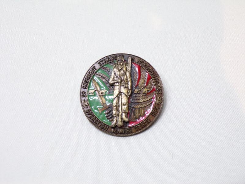 Vintage French Foreign Legion Para Reg Operation Manta Badge