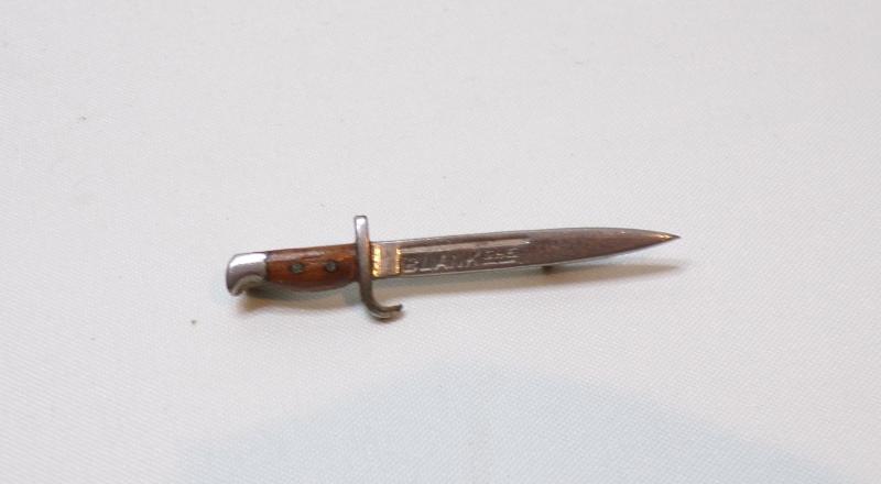 WW1 Era Miniature Bayonet Sweetheart Brooch – Belgium