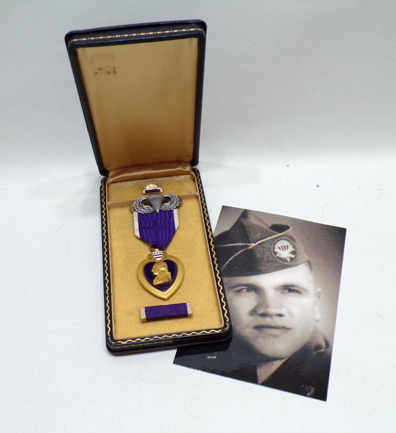 Korean War US Purple Heart to US Airborne KIA 1951