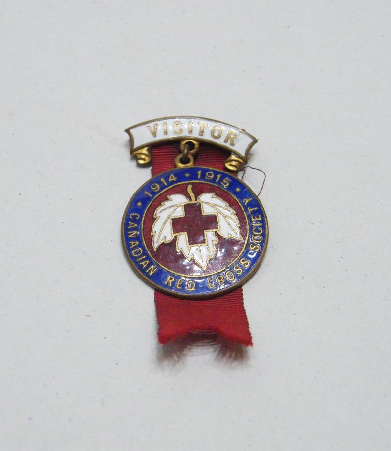 WW1 Era Canadian Red Cross Society Visitor Pin Badge