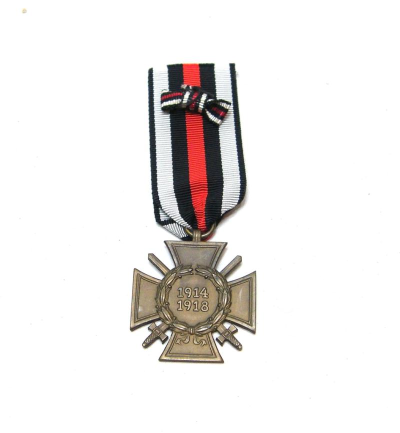 WW1 German Honour Cross with Swords. By Nolle & Huck