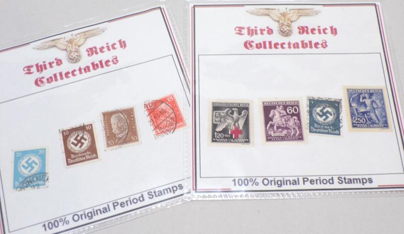 Group of 8 Vintage German Postage Stamps