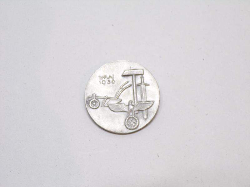 Pre WW2 German 1936 Workers Day Badge/Tinnie
