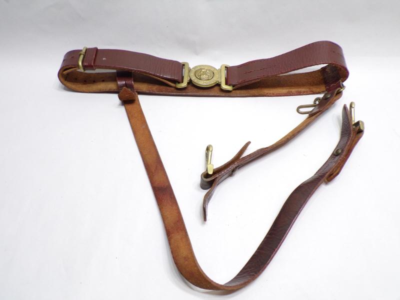 Vintage NCO’s Brown Leather Sword Belt.