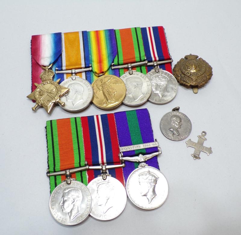 Father & Son Medal Groups Captain RE/RFA & Para Regiment